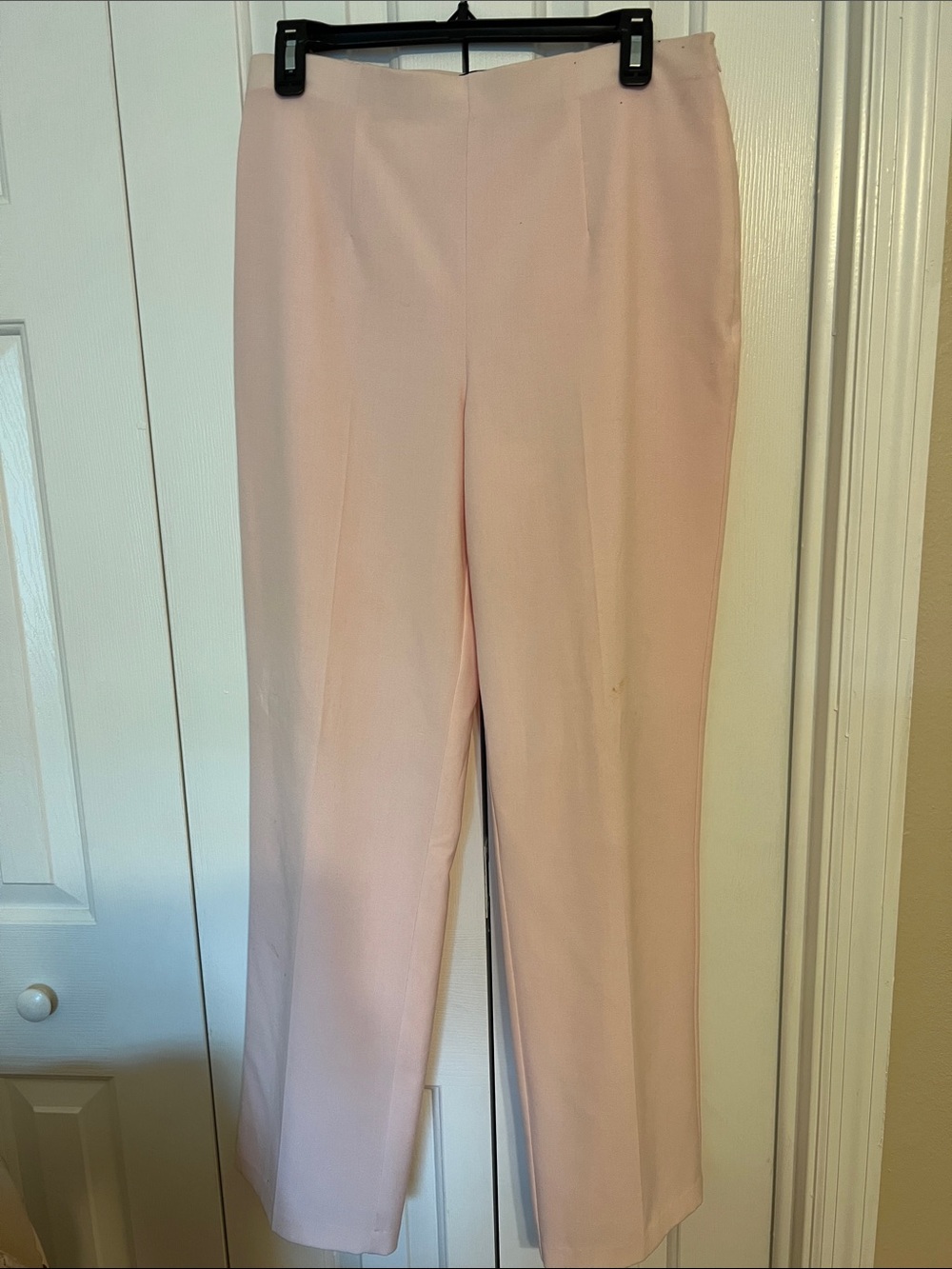 Tailored High-Rise Trousers in Blush Pink